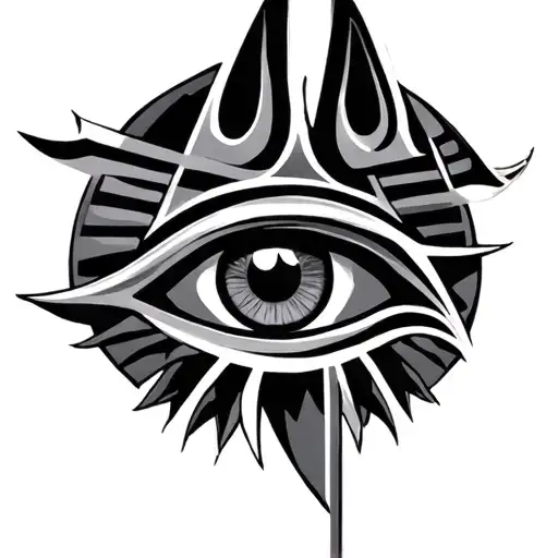 eye of horus Anubis  tattoo design idea