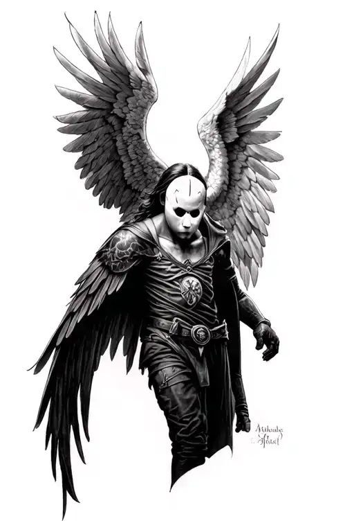Archangel Michael Myers tattoo design idea