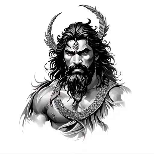 Lord Parshuram tattoo design idea