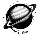 Uranus tattoo design idea