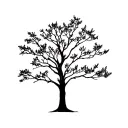 red alder tree tattoo design idea