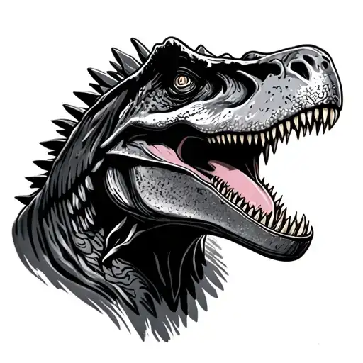 Ice Cream T. rex tattoo design idea