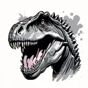 Ice Cream T. rex tattoo design idea