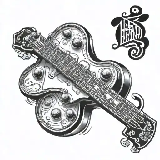 light from heaven, les paul guitar tattoo design idea