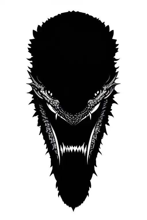 Alligator Samurai Warrior tattoo design idea