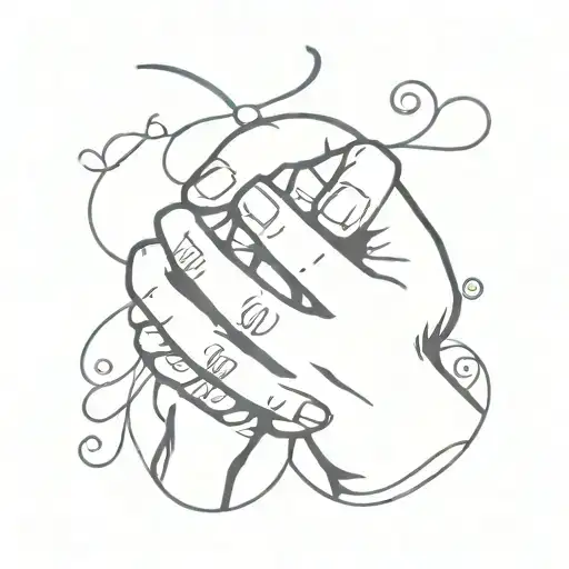 Pinky promise intertwined tattoo design idea