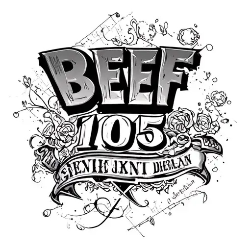 "BEEF" 1985 Roman Numerals tattoo design idea