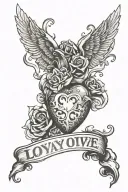 loyalty over love tattoo design idea