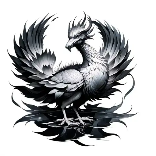 Lotus Phoenix tattoo design idea