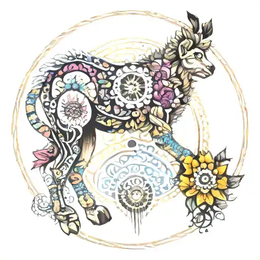 África continent bohemian inspired mandala featuring tattoo design idea