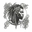 emo, depression, anxiety, darkness, introvert, alone, lonely , suicidal, gothic, sad, african american male, dreadhead tattoo design idea