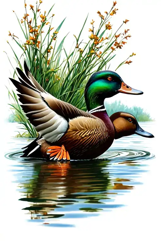duck hunting tattoo design idea