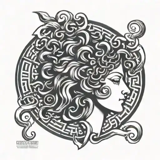 shool gorgon medusa greek tattoo design idea
