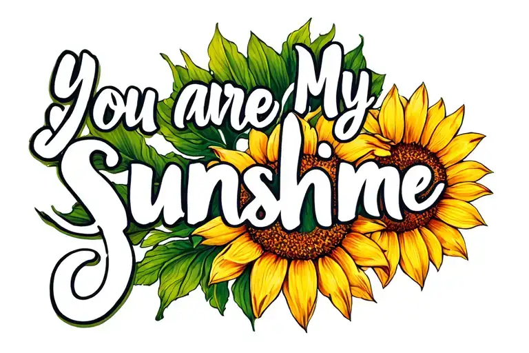 you are my sunshine tattoo design idea