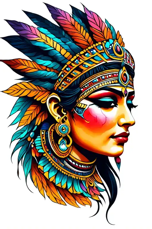 aztec coalicue goddess tattoo using my face tattoo tattoo design idea