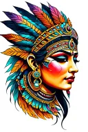 aztec coalicue goddess tattoo using my face tattoo tattoo design idea