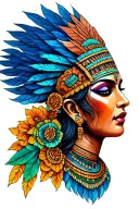 aztec coalicue goddess tattoo using my face tattoo tattoo design idea
