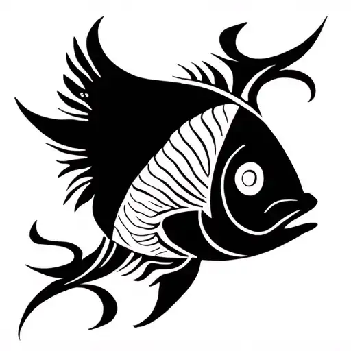 Noah Chloe fish shaped tattoo design idea