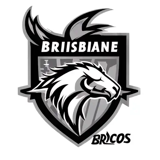 brisbane broncos nrl logo and heartbeat tattoo design idea
