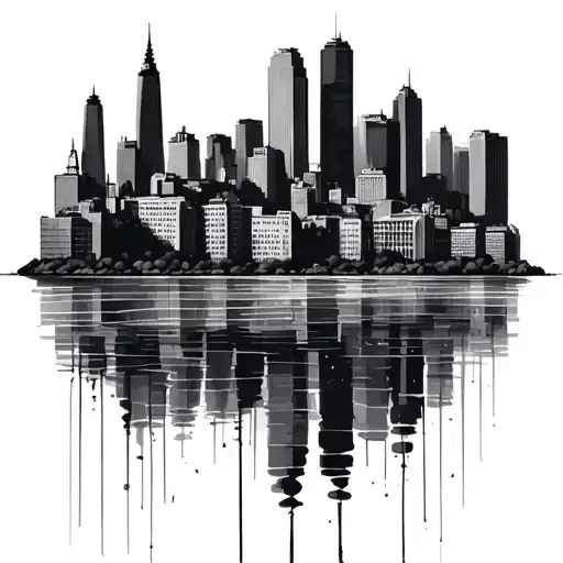 Pittsburgh skyline tattoo design idea