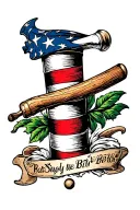 barber pole tattoo design idea