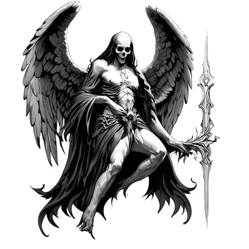 Azrael Angel Of Death tattoo design idea
