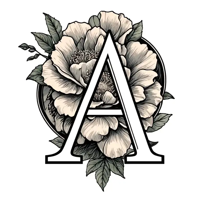 Initial A tattoo design idea