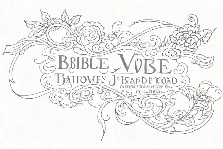 bible verse written tattoo design idea