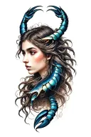 Virgo And Scorpio tattoo design idea