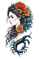 Virgo And Scorpio tattoo design idea