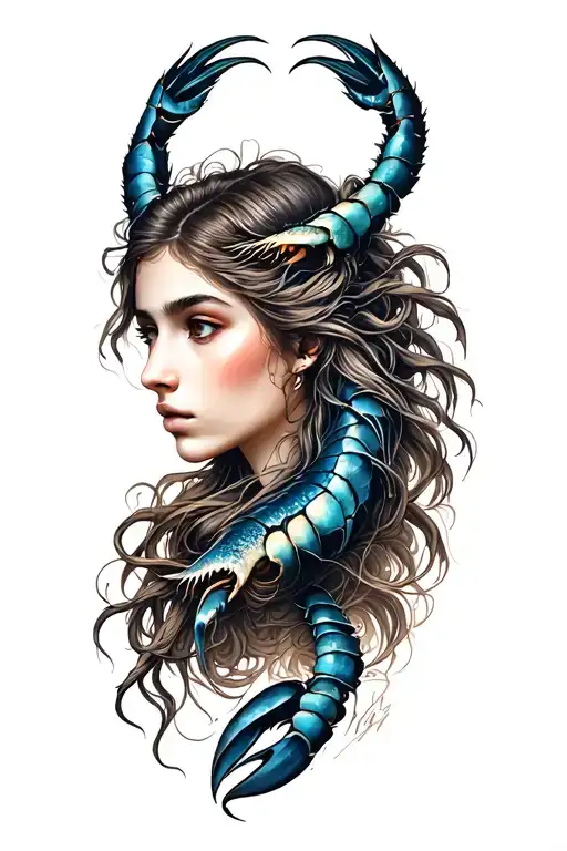 Virgo And Scorpio tattoo design idea