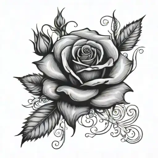 roses Bibe verse written Proverbs 17:17 inside surrounded tattoo design idea