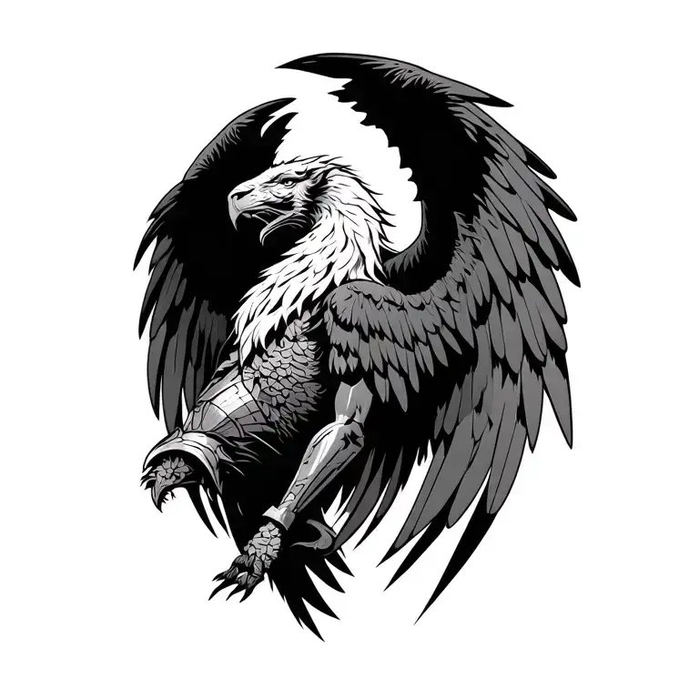 polish winged husar tattoo design idea
