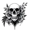 Calavera crane tattoo design idea