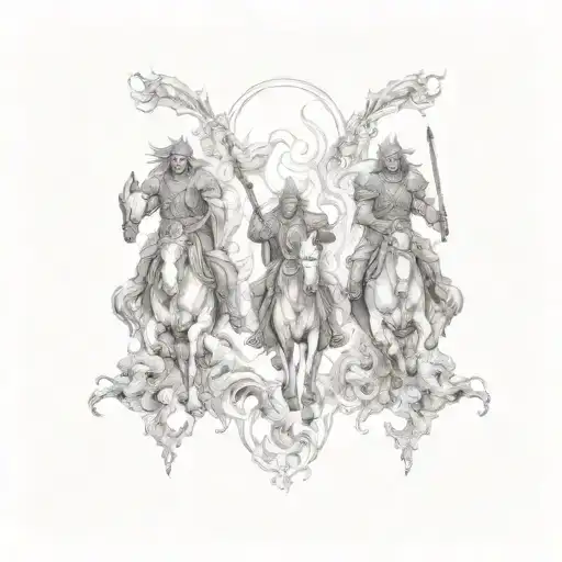 four horsemen of the apocalypse  tattoo design idea