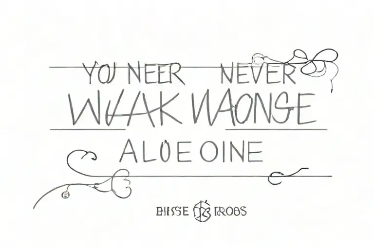 you never walk alone bts tattoo design idea