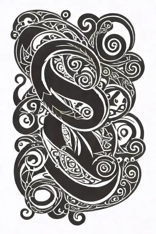 tribal infinity symbol tattoo design idea
