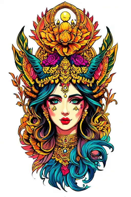 Gemini genie coming tattoo design idea