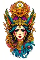 Gemini genie coming tattoo design idea