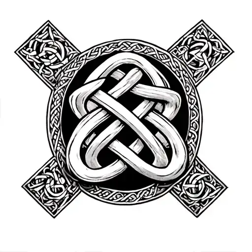 4 points celtic fathers knot tattoo design idea