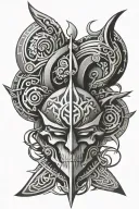 cyber sigilism tribal tattoo tattoo design idea