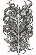 cyber sigilism tribal tattoo tattoo design idea