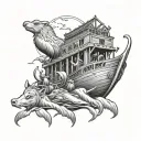 noah's ark tattoo design idea