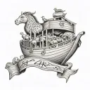 noah's ark tattoo design idea