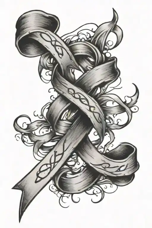suicide survivor ribbon tattoo design idea