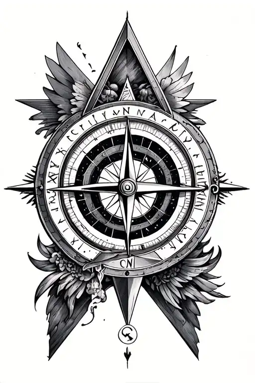 illuminati Consisting a Compass tattoo design idea