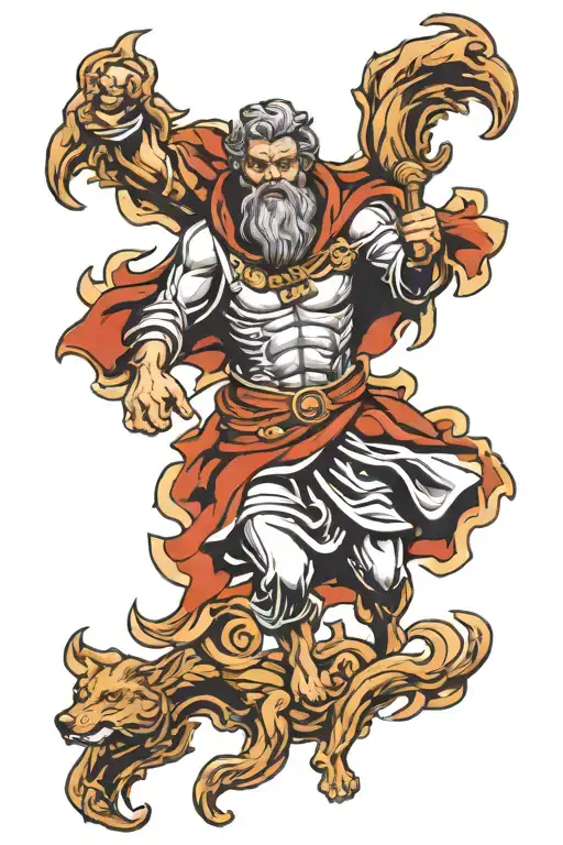 st. christopher wolfman tattoo design idea