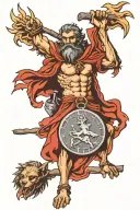 st. christopher wolfman tattoo design idea