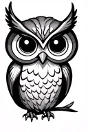 cute owl tattoo design idea