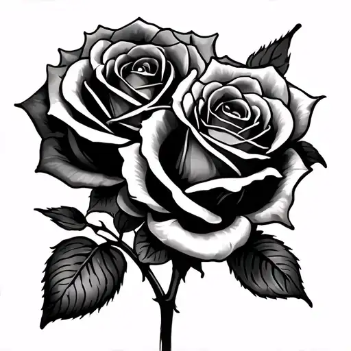 3 roses half sleeve on bicep tattoo design idea